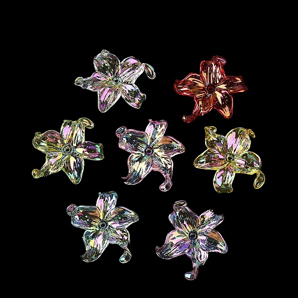 PandaHall Transparent Acrylic Beads, UV Color Plated, Flower, Mixed Color, 28.5x30x8mm, Hole: 1.6mm Acrylic Flower Multicolor
PandaHall Transparent Acrylic Beads, UV Color Plated, Flower, Mixed Color, 28.5x30x8mm, Hole: 1.6mm Acrylic Flower Multicolor