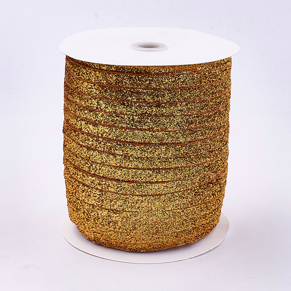 PandaHall Glitter Sparkle Ribbon, Polyester & Nylon Ribbon, Dark Goldenrod, 3/8 inch(9.5~10mm), about 200yards/roll(182.88m/roll). Polyester..., Gold
PandaHall Glitter Sparkle Ribbon, Polyester & Nylon Ribbon, Dark Goldenrod, 3/8 inch(9.5~10mm), about 200yards/roll(182.88m/roll). Polyester..., Gold