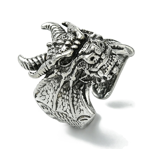 PandaHall Dragon Alloy Open Cuff Rings, Lead Free & Cadmium Free, Antique Silver, 26mm, Inner Diameter: Adjustable Alloy Dragon
PandaHall Dragon Alloy Open Cuff Rings, Lead Free & Cadmium Free, Antique Silver, 26mm, Inner Diameter: Adjustable Alloy Dragon