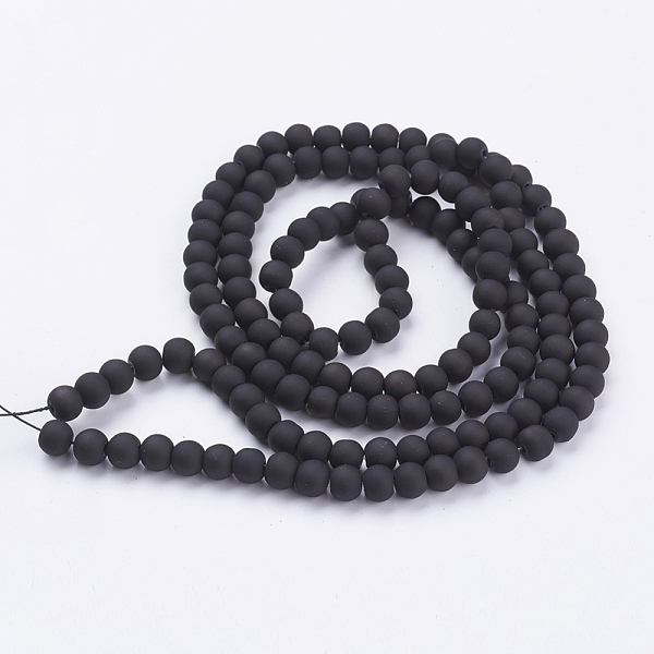 PandaHall Painted Glass Bead Strands, Rubberized Style, Round, Black, 6mm, Hole: 1.3~1.6mm, 31.4 inch Glass Round Black
PandaHall Painted Glass Bead Strands, Rubberized Style, Round, Black, 6mm, Hole: 1.3~1.6mm, 31.4 inch Glass Round Black
