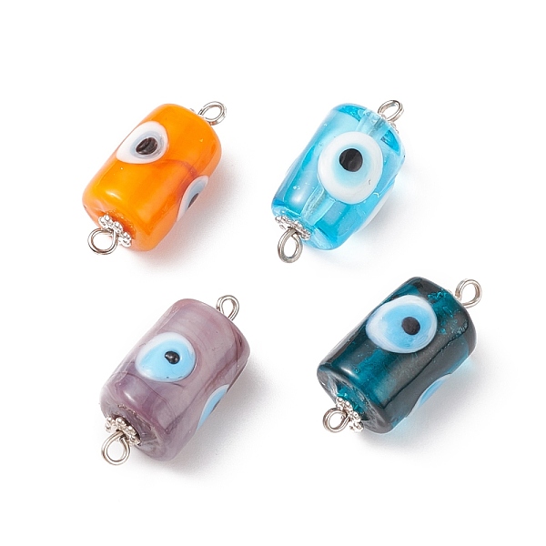 PandaHall Handmade Evil Eye Column Lampwork Connector Charms, with Silver Color Plated Alloy Daisy Spacer Beads, Mixed Color, Mixed Color..., Multicolor
PandaHall Handmade Evil Eye Column Lampwork Connector Charms, with Silver Color Plated Alloy Daisy Spacer Beads, Mixed Color, Mixed Color..., Multicolor