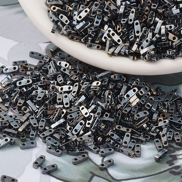 PandaHall MIYUKI Quarter TILA Beads, Japanese Seed Beads, 2-Hole, (QTL464) Light Gunmetal, 5x1.2x1.9mm, Hole: 0.8mm, about 480pcs/10g Glass..., Black
PandaHall MIYUKI Quarter TILA Beads, Japanese Seed Beads, 2-Hole, (QTL464) Light Gunmetal, 5x1.2x1.9mm, Hole: 0.8mm, about 480pcs/10g Glass..., Black
