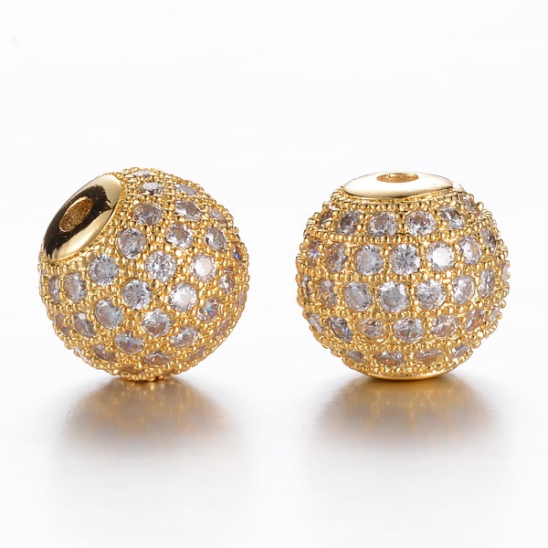 PandaHall Brass Cubic Zirconia Beads, Round, Golden, 10mm, Hole: 2mm Brass+Cubic Zirconia Round
PandaHall Brass Cubic Zirconia Beads, Round, Golden, 10mm, Hole: 2mm Brass+Cubic Zirconia Round
