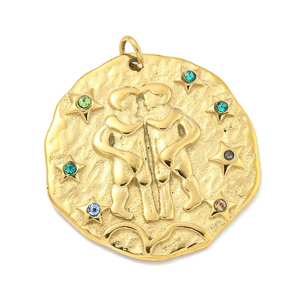PandaHall Real 18K Gold Plated Vacuum Plating 304 Stainless Steel Pendants, with Rhinestone and Jump Ring, Flat Round with Constellations..., Multicolor
PandaHall Real 18K Gold Plated Vacuum Plating 304 Stainless Steel Pendants, with Rhinestone and Jump Ring, Flat Round with Constellations..., Multicolor
