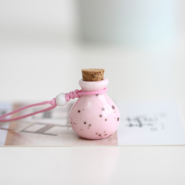 PandaHall Ceramic Perfume Bottle Pendant Necklace with Braided Nylon Cord, Essential Oil Vial Necklace for Women, Pink, 17.72~29.53 inch...
PandaHall Ceramic Perfume Bottle Pendant Necklace with Braided Nylon Cord, Essential Oil Vial Necklace for Women, Pink, 17.72~29.53 inch...