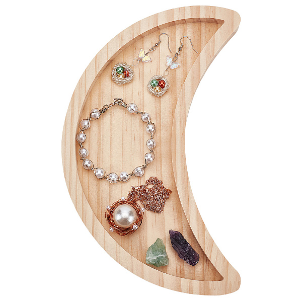 PandaHall Wooden Crystal Ornament Display Tray, Crescent Moon, for Home Decoration, Moccasin, 235x205x16mm, Inner Diameter: 210x78mm Wood..., Orange
PandaHall Wooden Crystal Ornament Display Tray, Crescent Moon, for Home Decoration, Moccasin, 235x205x16mm, Inner Diameter: 210x78mm Wood..., Orange
