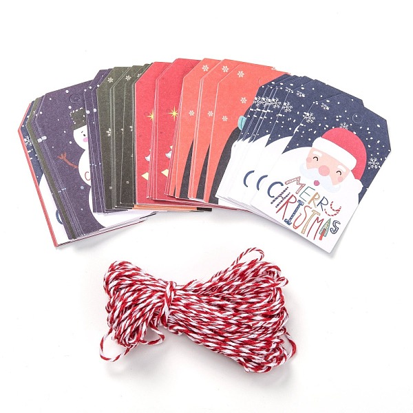 PandaHall Paper Gift Tags, Hang Tags, with Jute Twine, for Christmas Decoration, Christmas Themed Pattern, 7.6x4.5x0.02cm, Hole: 5mm...
PandaHall Paper Gift Tags, Hang Tags, with Jute Twine, for Christmas Decoration, Christmas Themed Pattern, 7.6x4.5x0.02cm, Hole: 5mm...