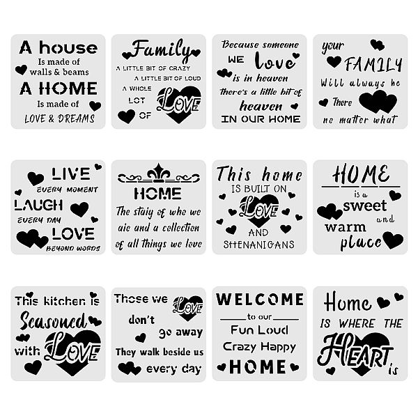 PandaHall Large Plastic Reusable Drawing Painting Stencils Templates Sets, for Painting on Scrapbook Fabric Canvas Tiles Floor Furniture...
PandaHall Large Plastic Reusable Drawing Painting Stencils Templates Sets, for Painting on Scrapbook Fabric Canvas Tiles Floor Furniture...