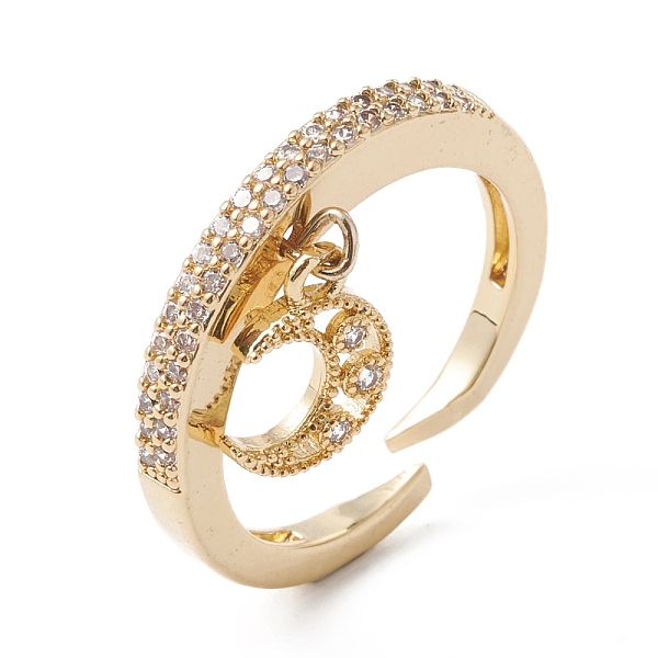 PandaHall Clear Cubic Zirconia Moon Charm Open Cuff Ring, Rack Plating Brass Chunky Ring for Women, Lead Free & Cadmium Free, Real 18K Gold...
PandaHall Clear Cubic Zirconia Moon Charm Open Cuff Ring, Rack Plating Brass Chunky Ring for Women, Lead Free & Cadmium Free, Real 18K Gold...