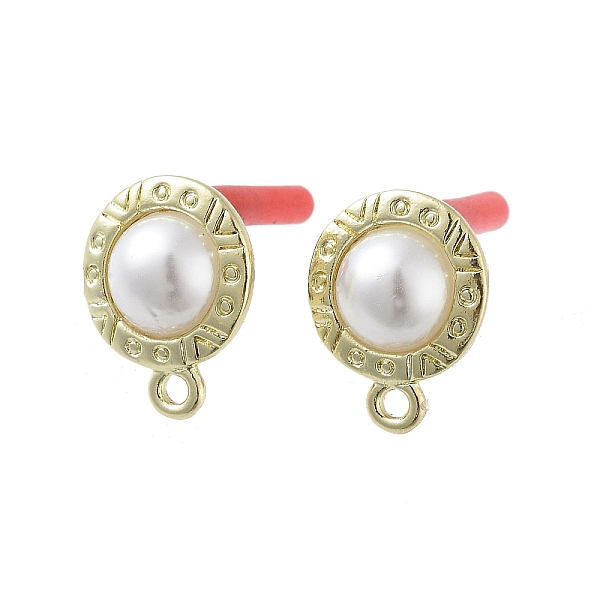 PandaHall Rack Plating Golden Alloy with ABS Pearl Stud Earring Findings, with Loops and 304 Stainless Steel Pins, Cadmium Free & Nickel...
PandaHall Rack Plating Golden Alloy with ABS Pearl Stud Earring Findings, with Loops and 304 Stainless Steel Pins, Cadmium Free & Nickel...