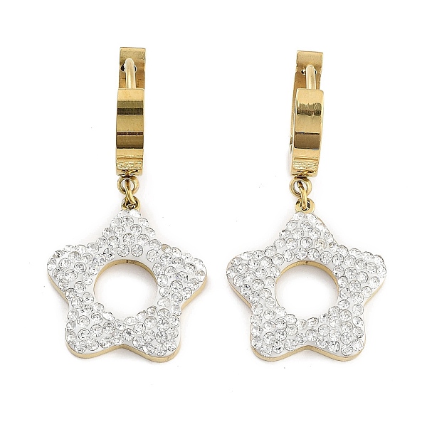 PandaHall 304 Stainless Steel Dangle Earrings, Flower Rhinestone Hoop Earrings for Women, Real 18K Gold Plated, 32.5x17mm 304 Stainless..., Clear
PandaHall 304 Stainless Steel Dangle Earrings, Flower Rhinestone Hoop Earrings for Women, Real 18K Gold Plated, 32.5x17mm 304 Stainless..., Clear