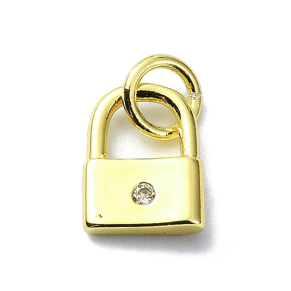 PandaHall Brass Micro Pave Claer Cubic Zirconia Charms, with Jump Ring, Real 18K Gold Plated, Lock, 9x7x2mm, Hole: 3mm Brass+Cubic Zirconia..., Clear
PandaHall Brass Micro Pave Claer Cubic Zirconia Charms, with Jump Ring, Real 18K Gold Plated, Lock, 9x7x2mm, Hole: 3mm Brass+Cubic Zirconia..., Clear