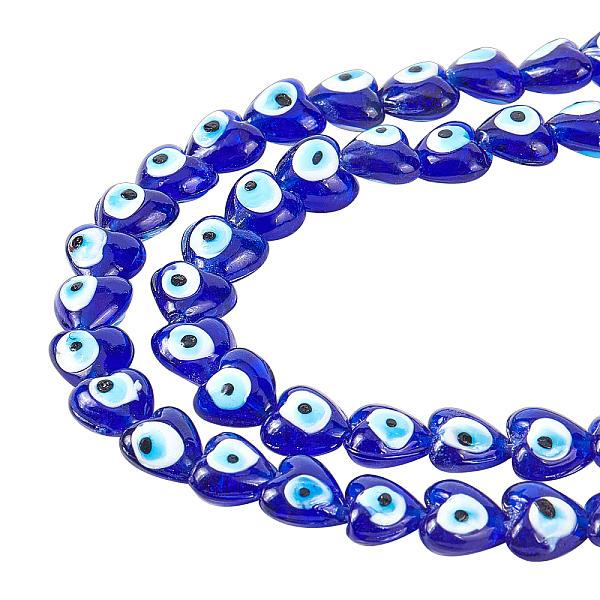 PandaHall Heart Evil Eye Lampwork Bead Strands, Blue, 13~15x15x9mm, Hole: 2mm, about 24pcs/strand, 11.4 inch, 2strands/box Lampwork Heart...
PandaHall Heart Evil Eye Lampwork Bead Strands, Blue, 13~15x15x9mm, Hole: 2mm, about 24pcs/strand, 11.4 inch, 2strands/box Lampwork Heart...