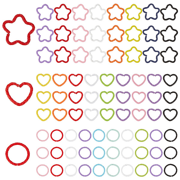 PandaHall 240Pcs 24 Styles Baking Painted Iron Linking Rings, Hammered Open Ring, Heart & Star & Round Ring, Mixed Color..., Multicolor
PandaHall 240Pcs 24 Styles Baking Painted Iron Linking Rings, Hammered Open Ring, Heart & Star & Round Ring, Mixed Color..., Multicolor