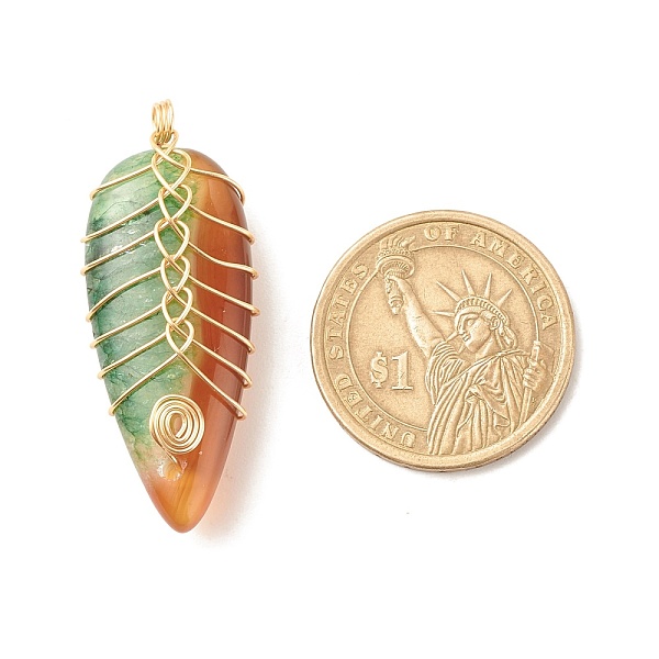 PandaHall Natural Brazilian Agate Pendants, with Golden Tone Eco-Friendly Copper Wire Wrapped, Dyed & Heated, Teardrop, Green...
PandaHall Natural Brazilian Agate Pendants, with Golden Tone Eco-Friendly Copper Wire Wrapped, Dyed & Heated, Teardrop, Green...