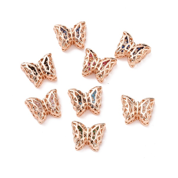 PandaHall Eco-friendly Brass Cubic Zirconia Multi-Strand Links, Cadmium Free & Lead Free, Butterfly, Rose Gold, Mixed Color, 10x12x5mm, Hole..., Multicolor
PandaHall Eco-friendly Brass Cubic Zirconia Multi-Strand Links, Cadmium Free & Lead Free, Butterfly, Rose Gold, Mixed Color, 10x12x5mm, Hole..., Multicolor