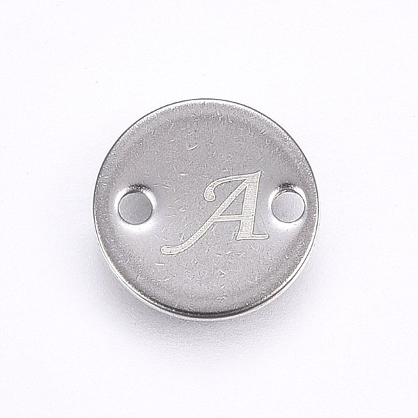 PandaHall 201 Stainless Steel Links connectors, Flat Round, Letter.A, Stainless Steel Color, 10x1mm, Hole: 1.5mm 201 Stainless Steel Flat...
PandaHall 201 Stainless Steel Links connectors, Flat Round, Letter.A, Stainless Steel Color, 10x1mm, Hole: 1.5mm 201 Stainless Steel Flat...