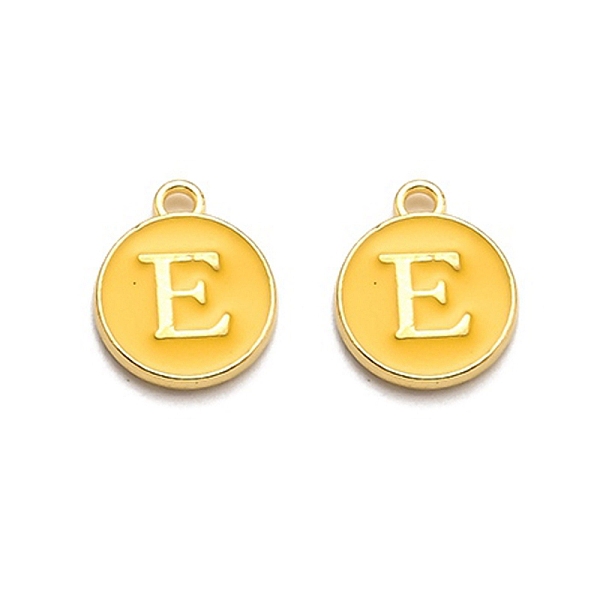 PandaHall Golden Plated Alloy Enamel Charms, Enamelled Sequins, Flat Round with Alphabet, Letter.E, Yellow, 14x12x2mm, Hole: 1.5mm...
PandaHall Golden Plated Alloy Enamel Charms, Enamelled Sequins, Flat Round with Alphabet, Letter.E, Yellow, 14x12x2mm, Hole: 1.5mm...