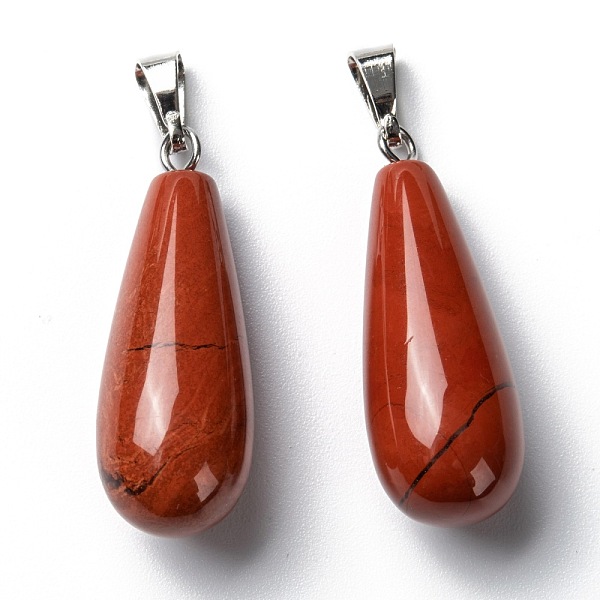 PandaHall Natural Red Jasper Pendants, with Platinum Brass Findings, Teardrop, 26.5~29x10mm, Hole: 2.5~3.5x4~6mm Red Jasper Teardrop
PandaHall Natural Red Jasper Pendants, with Platinum Brass Findings, Teardrop, 26.5~29x10mm, Hole: 2.5~3.5x4~6mm Red Jasper Teardrop