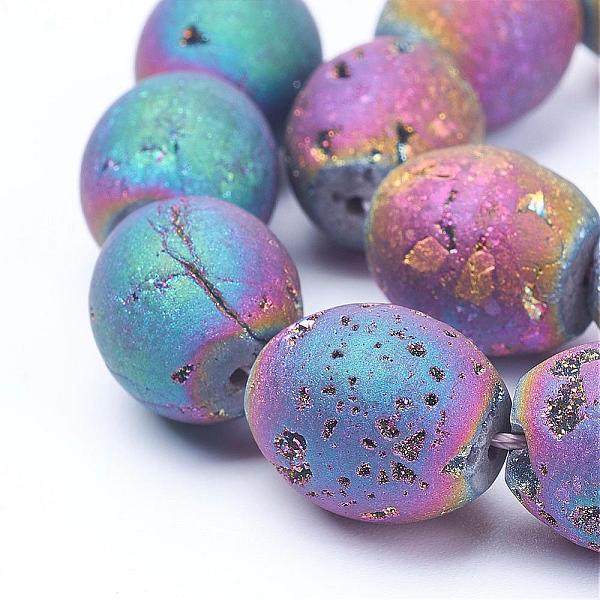 PandaHall Electroplated Natural Druzy Geode Agate Bead Strands, Barrel, Multi-color Plated, 13.5x12mm, Hole: 1mm, about 13pcs/strand, 7.67...
PandaHall Electroplated Natural Druzy Geode Agate Bead Strands, Barrel, Multi-color Plated, 13.5x12mm, Hole: 1mm, about 13pcs/strand, 7.67...