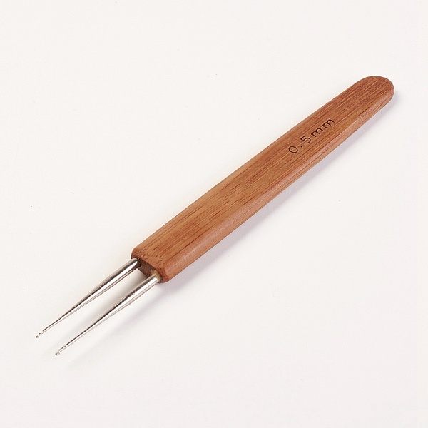 PandaHall Steel Double Crochet Hook, Dreadlock Crochet Hook Needles, Bamboo Handle, Sienna, 133x13.5x5mm, Pin: 0.5mm Bamboo Brown
PandaHall Steel Double Crochet Hook, Dreadlock Crochet Hook Needles, Bamboo Handle, Sienna, 133x13.5x5mm, Pin: 0.5mm Bamboo Brown