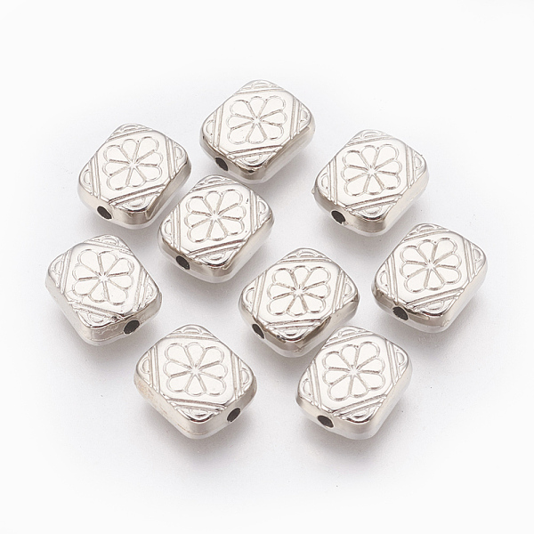 PandaHall CCB Plastic Carved Flower Beads, Rectangle, Platinum, 12x10x5mm, Hole: 2mm Plastic Rectangle
PandaHall CCB Plastic Carved Flower Beads, Rectangle, Platinum, 12x10x5mm, Hole: 2mm Plastic Rectangle
