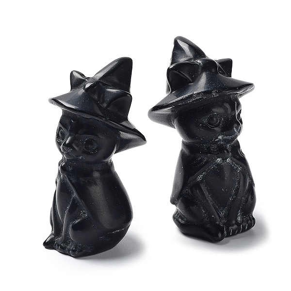 PandaHall Natural Obsidian Witch Cat Sculpture, for Home Display Decoration, 35x35x60mm Obsidian Cat Shape
PandaHall Natural Obsidian Witch Cat Sculpture, for Home Display Decoration, 35x35x60mm Obsidian Cat Shape