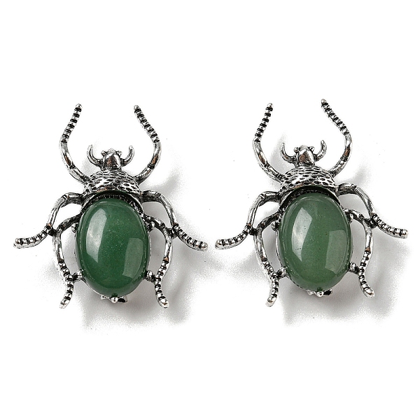 PandaHall Dual-use Items Alloy Spider Brooch, with Natural Green Aventurine, Antique Silver, 42x38x12~13mm, Hole: 4.5x4mm Green Aventurine...
PandaHall Dual-use Items Alloy Spider Brooch, with Natural Green Aventurine, Antique Silver, 42x38x12~13mm, Hole: 4.5x4mm Green Aventurine...