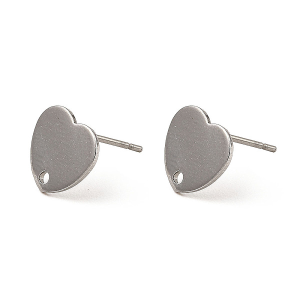PandaHall Heart Shape 201 Stainless Steel Stud Earrings Findings, with 304 Stainless Steel Pins & Hole, Stainless Steel Color, 9x10mm, Hole...
PandaHall Heart Shape 201 Stainless Steel Stud Earrings Findings, with 304 Stainless Steel Pins & Hole, Stainless Steel Color, 9x10mm, Hole...