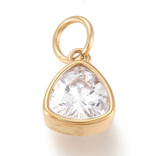 PandaHall Vacuum Plating 304 Stainless Steel Cubic Zirconia Pendant, Triangle, Golden, Clear, 12.5x9.5x5mm, Hole: 5mm Stainless Steel+Cubic...
PandaHall Vacuum Plating 304 Stainless Steel Cubic Zirconia Pendant, Triangle, Golden, Clear, 12.5x9.5x5mm, Hole: 5mm Stainless Steel+Cubic...