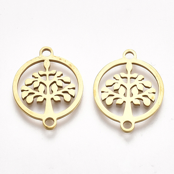 PandaHall 201 Stainless Steel Links connectors, Laser Cut Links, Flat Round with Tree of Life, Golden, 19x14.5x1mm, Hole: 1.5mm 201...
PandaHall 201 Stainless Steel Links connectors, Laser Cut Links, Flat Round with Tree of Life, Golden, 19x14.5x1mm, Hole: 1.5mm 201...