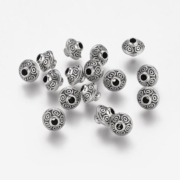 PandaHall Tibetan Style Alloy Beads, Bicone, Antique Silver, Cadmium Free & Lead Free, 6.4x5.4mm, Hole: 1.2mm Alloy Bicone
PandaHall Tibetan Style Alloy Beads, Bicone, Antique Silver, Cadmium Free & Lead Free, 6.4x5.4mm, Hole: 1.2mm Alloy Bicone