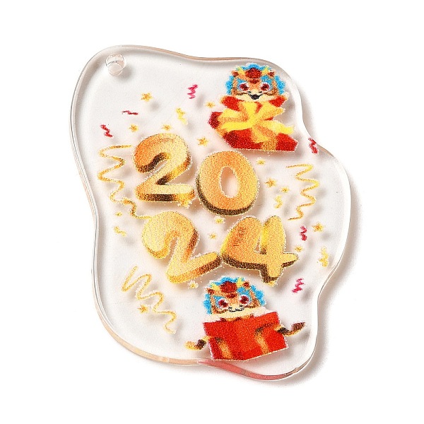 PandaHall Transparent Acrylic Pendant, Welcome to 2024 Charm, Year of the Dragon, Dragon, 40.5x30.5x2.5mm, Hole: 1.6mm Acrylic Dragon
PandaHall Transparent Acrylic Pendant, Welcome to 2024 Charm, Year of the Dragon, Dragon, 40.5x30.5x2.5mm, Hole: 1.6mm Acrylic Dragon