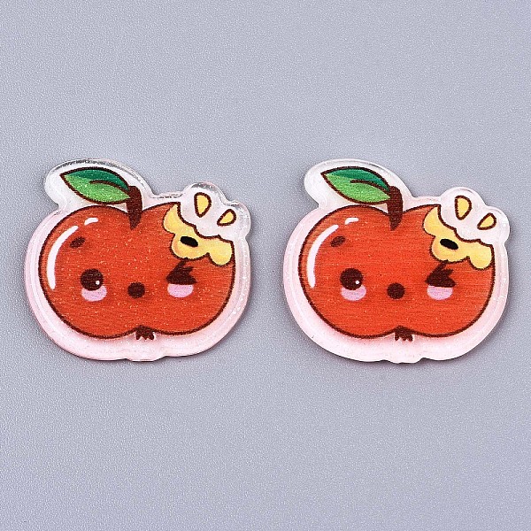 PandaHall Acrylic Cabochons, with Glitter Powder, Apple, Orange Red, 26x28x2mm Acrylic Fruit
PandaHall Acrylic Cabochons, with Glitter Powder, Apple, Orange Red, 26x28x2mm Acrylic Fruit