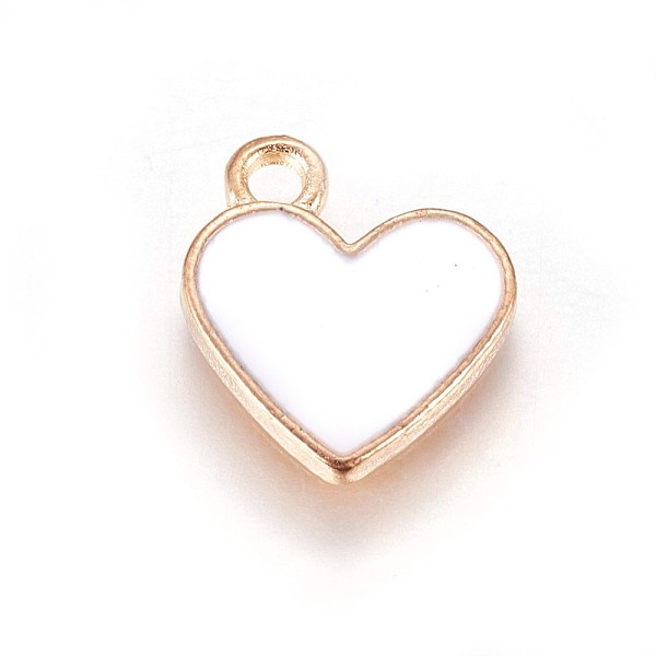 PandaHall Alloy Enamel Charms, Heart, Light Gold, White, 13x11.5x1.6mm, Hole: 1.6mm Alloy+Enamel Heart White
PandaHall Alloy Enamel Charms, Heart, Light Gold, White, 13x11.5x1.6mm, Hole: 1.6mm Alloy+Enamel Heart White