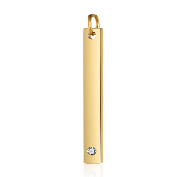 PandaHall 201 Stainless Steel Bar Tag Pendants, with Rhinestone, Rectangle, Crystal, Golden, 32x3.7x1.5mm, Hole: 3mm Stainless..., Clear
PandaHall 201 Stainless Steel Bar Tag Pendants, with Rhinestone, Rectangle, Crystal, Golden, 32x3.7x1.5mm, Hole: 3mm Stainless..., Clear