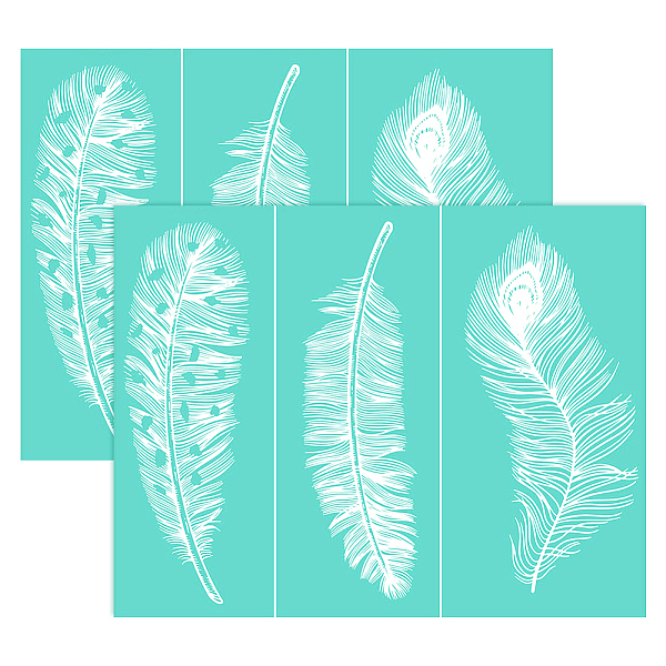 PandaHall Self-Adhesive Silk Screen Printing Stencil, for Painting on Wood, DIY Decoration T-Shirt Fabric, Turquoise, Feather Pattern..., Green
PandaHall Self-Adhesive Silk Screen Printing Stencil, for Painting on Wood, DIY Decoration T-Shirt Fabric, Turquoise, Feather Pattern..., Green