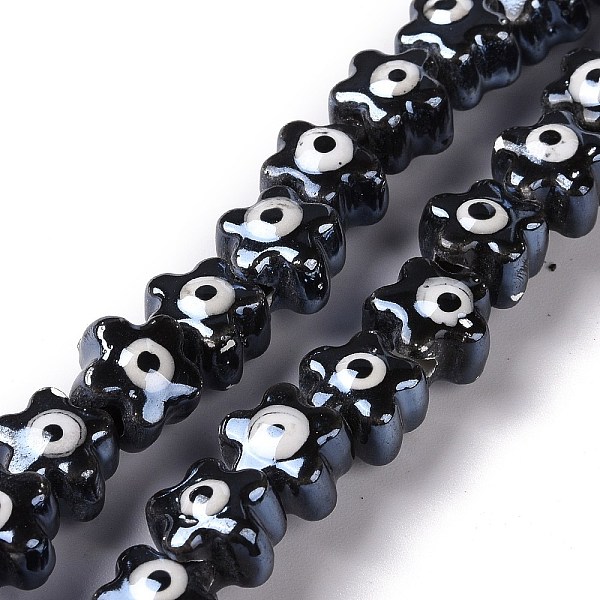 PandaHall Handmade Porcelain Ceramic Beads Strands, Famille Rose Style, Star with Evil Eye, Black, 10.5x11x8mm, Hole: 3mm, about...
PandaHall Handmade Porcelain Ceramic Beads Strands, Famille Rose Style, Star with Evil Eye, Black, 10.5x11x8mm, Hole: 3mm, about...