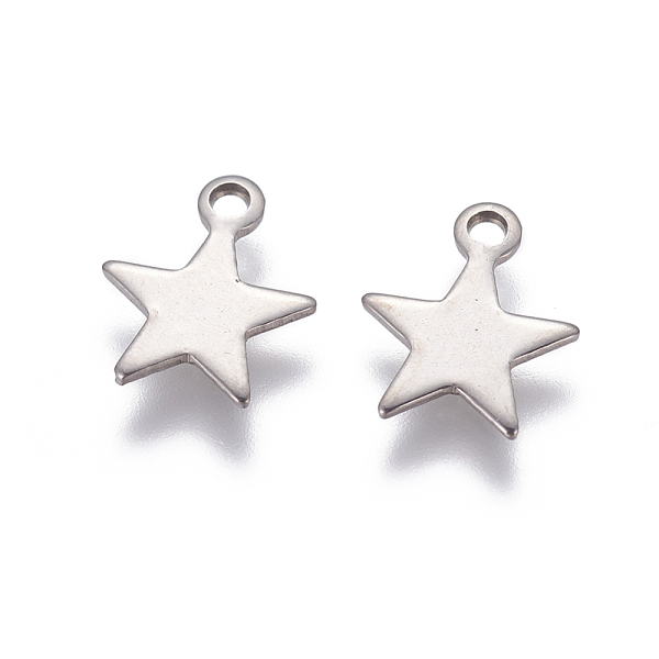 PandaHall 304 Stainless Steel Charms, Star, Stainless Steel Color, 10x8.5x1mm, Hole: 1.4mm 304 Stainless Steel Star
PandaHall 304 Stainless Steel Charms, Star, Stainless Steel Color, 10x8.5x1mm, Hole: 1.4mm 304 Stainless Steel Star