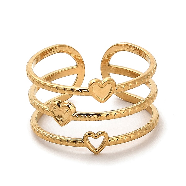 PandaHall 304 Stainless Steel Open Cuff Ring for Women, Hollow Heart, Golden, US Size 7 1/2(17.7mm) 304 Stainless Steel Heart
PandaHall 304 Stainless Steel Open Cuff Ring for Women, Hollow Heart, Golden, US Size 7 1/2(17.7mm) 304 Stainless Steel Heart