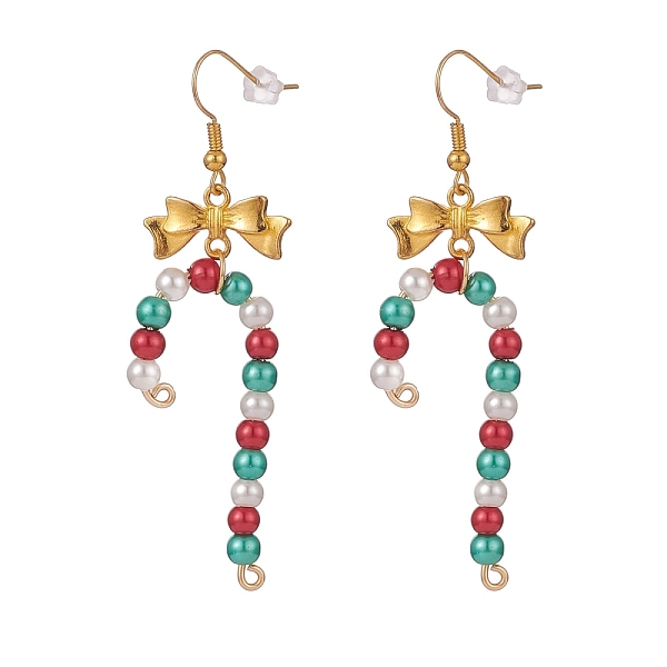 PandaHall Glass Christmas Candy Cane with Alloy Bowknot Dangle Earrings, Gold Plated Brass Jewelry for Women, Colorful, 69mm, Pin: 0.8mm..., Green
PandaHall Glass Christmas Candy Cane with Alloy Bowknot Dangle Earrings, Gold Plated Brass Jewelry for Women, Colorful, 69mm, Pin: 0.8mm..., Green