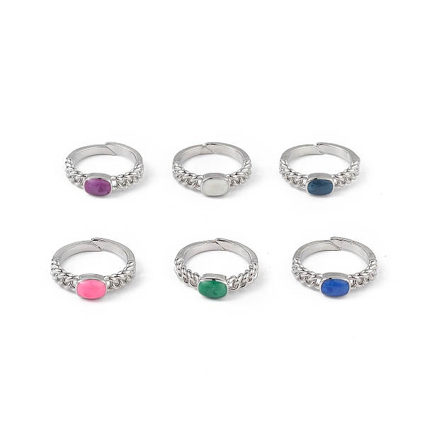 PandaHall Enamel Rectangle Open Cuff Ring, Platinum Brass Jewelry for Women, Lead Free & Cadmium Free, Mixed Color, US Size 6(16.5mm) Brass..., Multicolor
PandaHall Enamel Rectangle Open Cuff Ring, Platinum Brass Jewelry for Women, Lead Free & Cadmium Free, Mixed Color, US Size 6(16.5mm) Brass..., Multicolor