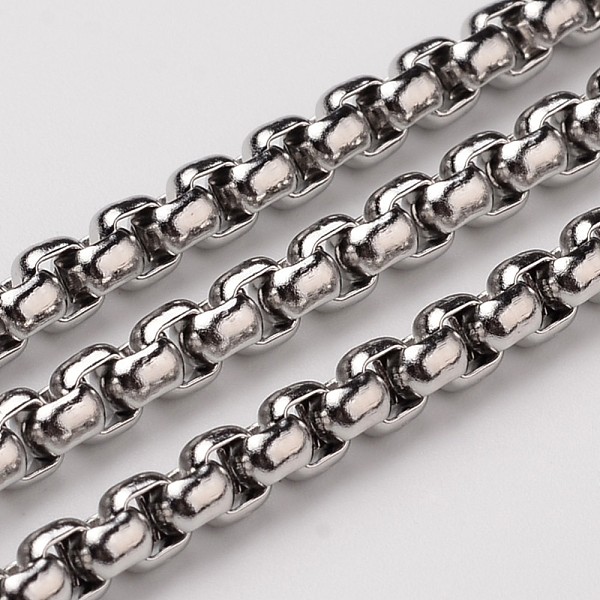 PandaHall 3.28 Feet 304 Stainless Steel Box Chains, Unwelded, Stainless Steel Color, 4x4mm 304 Stainless Steel
PandaHall 3.28 Feet 304 Stainless Steel Box Chains, Unwelded, Stainless Steel Color, 4x4mm 304 Stainless Steel