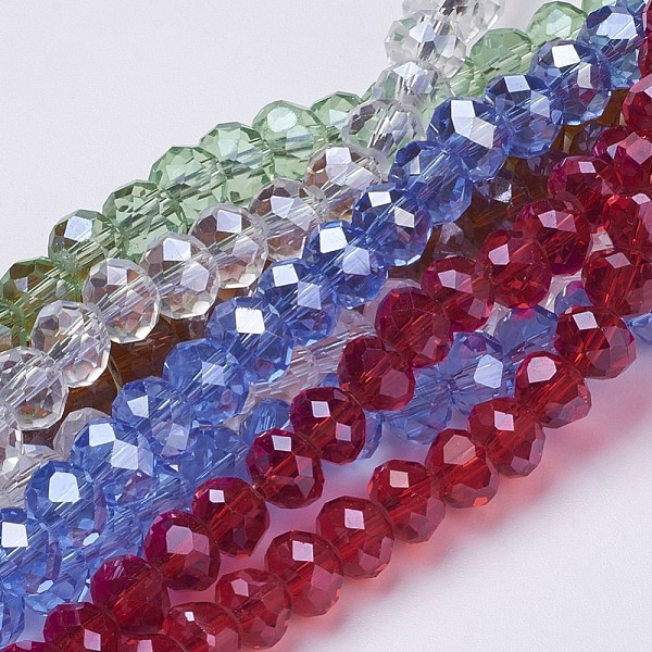 PandaHall Handmade Glass Beads, Faceted, Rondelle, Mixed Color, about 8mm in diameter, 6mm long, hole: 1mm Glass Rondelle Multicolor
PandaHall Handmade Glass Beads, Faceted, Rondelle, Mixed Color, about 8mm in diameter, 6mm long, hole: 1mm Glass Rondelle Multicolor