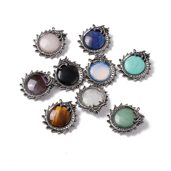 PandaHall Gemstone Pendants, Dragon Charms, with Rack Plating Antique Silver Tone Alloy Findings, Cadmium Free & Lead Free, Mixed Dyed and...
PandaHall Gemstone Pendants, Dragon Charms, with Rack Plating Antique Silver Tone Alloy Findings, Cadmium Free & Lead Free, Mixed Dyed and...
