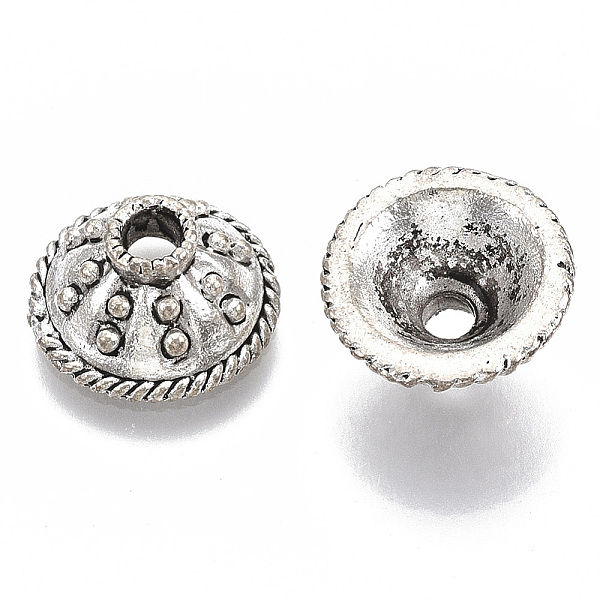 PandaHall Tibetan Style Alloy Bead Caps, Cadmium Free & Lead Free, Apetalous, Antique Silver, 13x7mm, Hole: 3mm, Inner diameter: 9mm, about...
PandaHall Tibetan Style Alloy Bead Caps, Cadmium Free & Lead Free, Apetalous, Antique Silver, 13x7mm, Hole: 3mm, Inner diameter: 9mm, about...