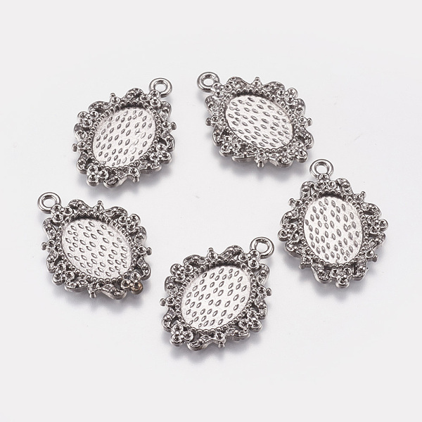 PandaHall Alloy Pendant Cabochon Settings, Oval, Gunmetal, Tray: 14x10mm, 26x19x2mm, Hole: 1.5mm Alloy Oval
PandaHall Alloy Pendant Cabochon Settings, Oval, Gunmetal, Tray: 14x10mm, 26x19x2mm, Hole: 1.5mm Alloy Oval