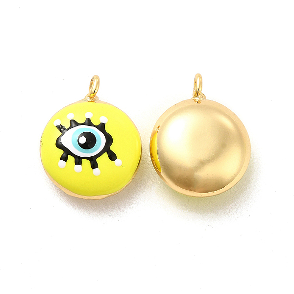 PandaHall Brass Enamel Charms, Real 18K Gold Plated, Long-Lasting Plated, Flat Round with Evil Eye, Yellow, 19x15.5x8mm, Hole: 2mm...
PandaHall Brass Enamel Charms, Real 18K Gold Plated, Long-Lasting Plated, Flat Round with Evil Eye, Yellow, 19x15.5x8mm, Hole: 2mm...