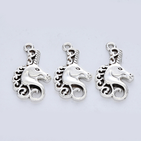 PandaHall Tibetan Style Alloy Pendants, Cadmium Free & Lead Free, Unicorn, Antique Silver, 25x15x2.5mm, Hole: 1.6mm Alloy Unicorn
PandaHall Tibetan Style Alloy Pendants, Cadmium Free & Lead Free, Unicorn, Antique Silver, 25x15x2.5mm, Hole: 1.6mm Alloy Unicorn