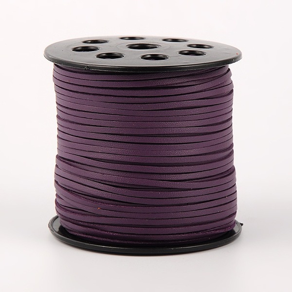 PandaHall Korean Faux Suede Cord, Faux Suede Lace, with PU Leather, Purple, 3x1.5mm, about 100yards/roll(300 feet/roll) Faux Suede Purple
PandaHall Korean Faux Suede Cord, Faux Suede Lace, with PU Leather, Purple, 3x1.5mm, about 100yards/roll(300 feet/roll) Faux Suede Purple